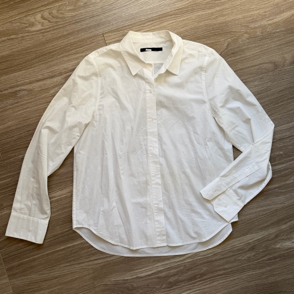 Jenni Kayne Women’s Classic Cotton Button Up in White Sz M 100% Cotton EUC - Picture 2 of 12